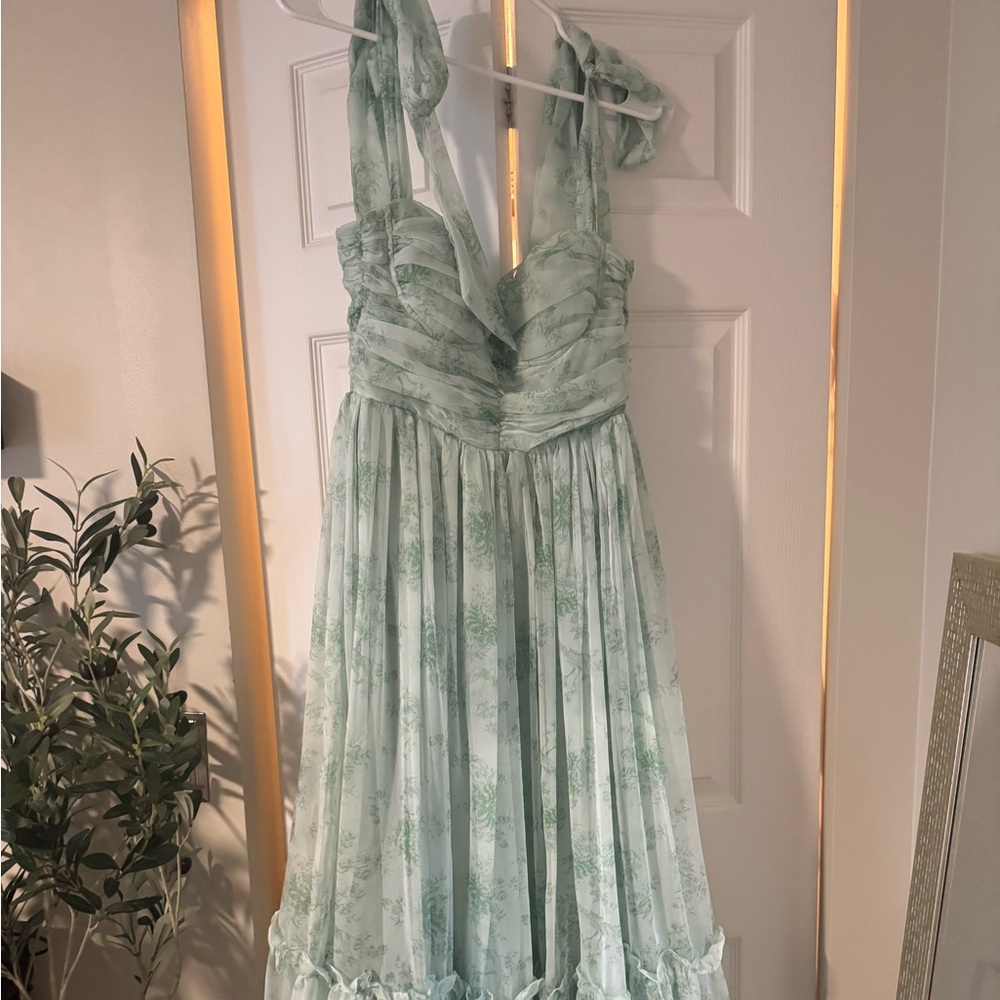 Petal + Pup, Petal and Pup Green Floral Dress